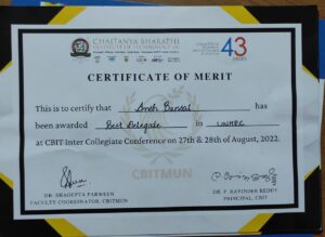 Best Delegate CBIT ICC
